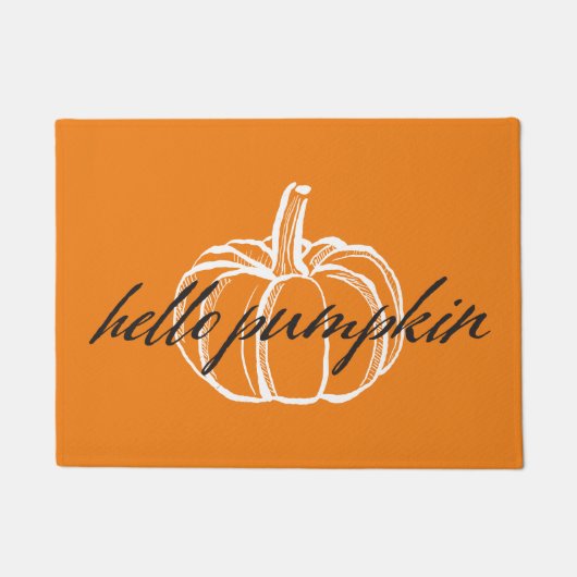 Herbstspass | Hello Pumpkin Fußmatte (Vorderseite)