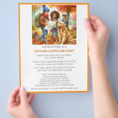 Herbstspazierenjagd für Kinder Flyer (Hand)