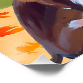 Herbstspaziergang: Afro Women with Dog in Regency  Poster (Ecke)