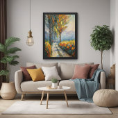 Herbstspaziergang beeindruckende Pathway-Szene Poster