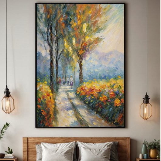 Herbstspaziergang beeindruckende Pathway-Szene Poster