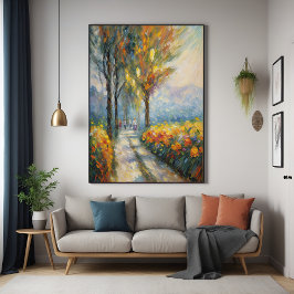 Herbstspaziergang beeindruckende Pathway-Szene Poster