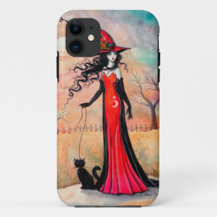 Herbstspaziergang Halloween Hexe schwarze Katze Ku Case-Mate iPhone Hülle
