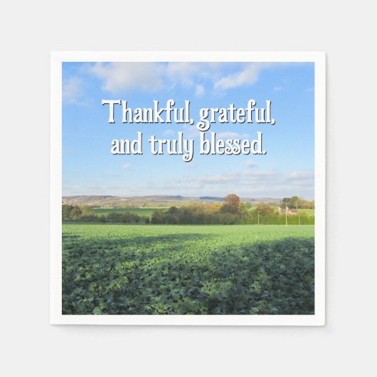 Herbstspaziergang im Land - Erntedank Serviette (Vorderseite)
