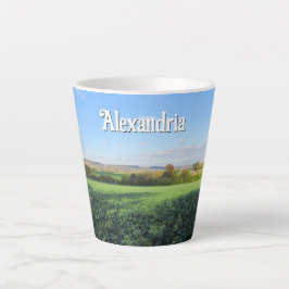 Herbstspaziergang im Land - Klein Personalisiert Milchtasse