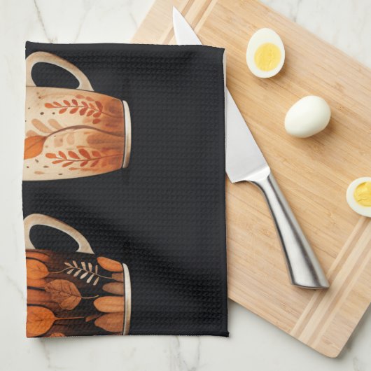 Herbstspeck Latte Küchenhandtücher Geschirrtuch (Viertel Falte)