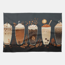 Herbstspeck Latte Küchenhandtücher