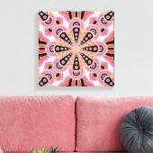 Herbstspeck Mandala - Boho Blume Bust Leinwanddruck (Insitu (Wohnzimmer))