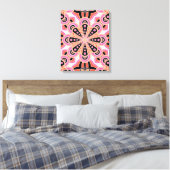 Herbstspeck Mandala - Boho Blume Bust Leinwanddruck (Insitu (Schlafzimmer))