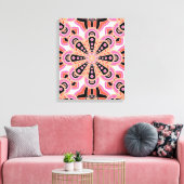 Herbstspeck Mandala - Boho Blume Bust Leinwanddruck (Insitu (Wohnzimmer))