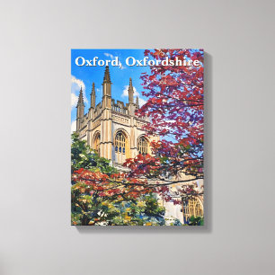 Herbstspiele - Oxford Kathedrale im Herbst Leinwanddruck