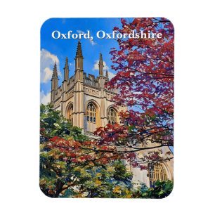 Herbstspiele - Oxford Kathedrale im Herbst Magnet