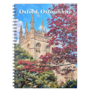 Herbstspiele - Oxford Kathedrale im Herbst Notizblock