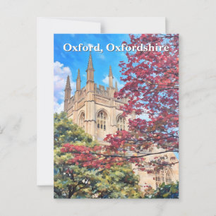 Herbstspiele - Oxford Kathedrale im Herbst Postkarte