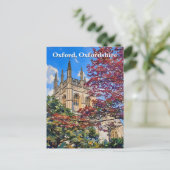 Herbstspiele - Oxford Kathedrale im Herbst Postkarte (Stehend Vorderseite)
