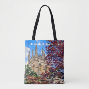 Herbstspiele - Oxford Kathedrale im Herbst Tasche
