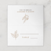 Herbstsprig-Hochzeit Platzkarte (Außenseite Aufgefaltet)