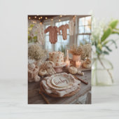 Herbstsprinkle, stürmische Rose Einladung (Stehend Vorderseite)