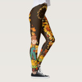 Herbstspur lässt Hübsch schwarz oder braun Leggings (Rechts)