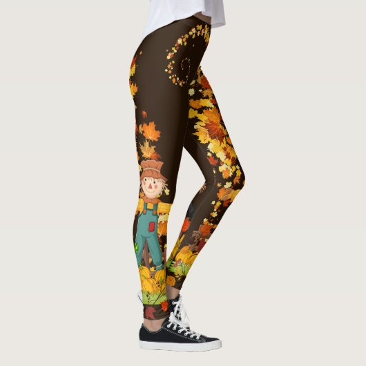 Herbstspur lässt Hübsch schwarz oder braun Leggings (Rechts)