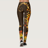Herbstspur lässt Hübsch schwarz oder braun Leggings (Rückseite)