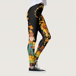 Herbstspur lässt Hübsch schwarz oder braun Leggings