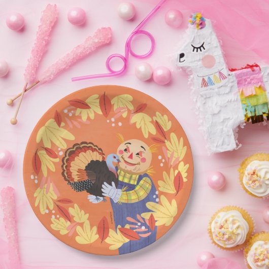 Herbstspur und Türkei Pappteller (Party)