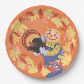 Herbstspur und Türkei Pappteller (Vorderseite)