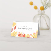 Herbstspur und Türkei Platzkarte (Rückseite)