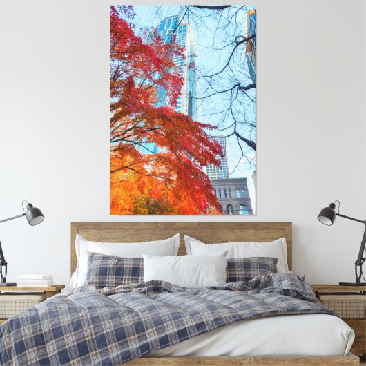 Herbststadt Leinwanddruck (Insitu (Schlafzimmer))