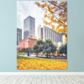 Herbststadt Leinwanddruck (Insitu (Holzboden))