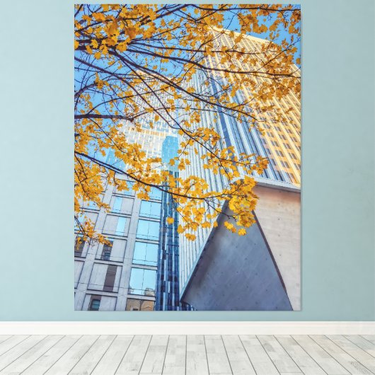 Herbststadt Leinwanddruck (Insitu (Holzboden))