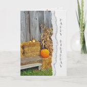 Herbststall mit Pumpkin Karte (Vorderseite)