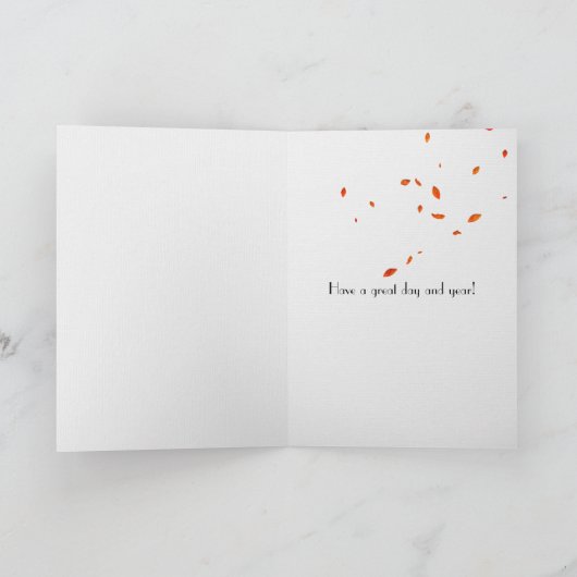 Herbststall mit Pumpkin Karte (Innenseite)