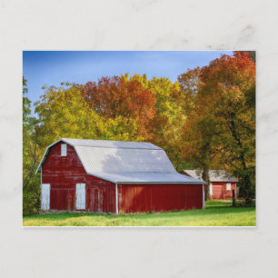 Herbststall Postkarte