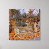 Herbststein Blätter Naturbaum farbenfroh Leinwanddruck (Vorderseite)