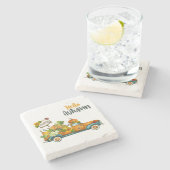 Herbststein-Untersetzer, Herbst-Wohngestaltung Steinuntersetzer (Seitenansicht)