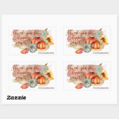 Herbststifte Blume und Pumpkins Rechteckheber Rechteckiger Aufkleber (Blatt)