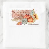 Herbststifte Blume und Pumpkins Rechteckheber Rechteckiger Aufkleber (Tasche)