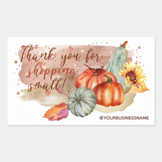Herbststifte Blume und Pumpkins Rechteckheber Rechteckiger Aufkleber (Vorderseite)