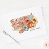 Herbststifte Blume und Pumpkins Rechteckheber Rechteckiger Aufkleber (Umschlag)
