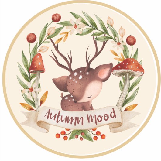 Herbststimmung Halloween Aufkleber (Vorderseite)