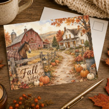 Herbststimmung Rustikales Bauernhaus Herbst Postka