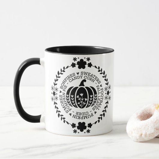 Herbststimmung Tasse (Mit Donut)