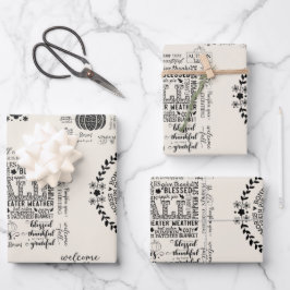 Herbststimmung Verpackungspapiere Verpackungspapie Geschenkpapier Set
