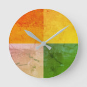 Herbststörung COOL Rustikal Runde Wanduhr (Vorderseite)