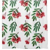 Herbststrahlrowan mit Aquarellfarbe Duschvorhang (Vorderseite)