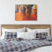 Herbststraße durch die Wald-Mauer Kunst Leinwanddruck (Insitu (Schlafzimmer))