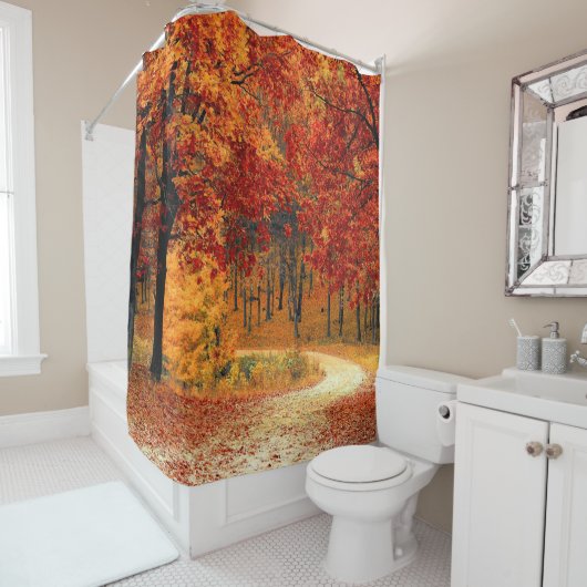 Herbststraße Duschvorhang (Beispiel)