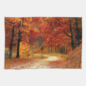 Herbststraße Geschirrtuch (Horizontal)